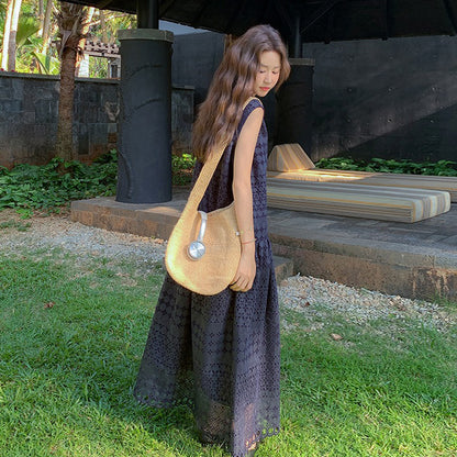 【ワンピース】夏新作 バカンス風 フレンチスタイル ノースリーブワンピース