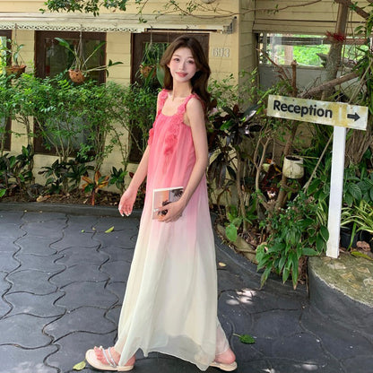 【ワンピース】フレンチリゾートロマンティック ノースリーブワンピース 夏 エレガントデザイン【SHシリーズ】