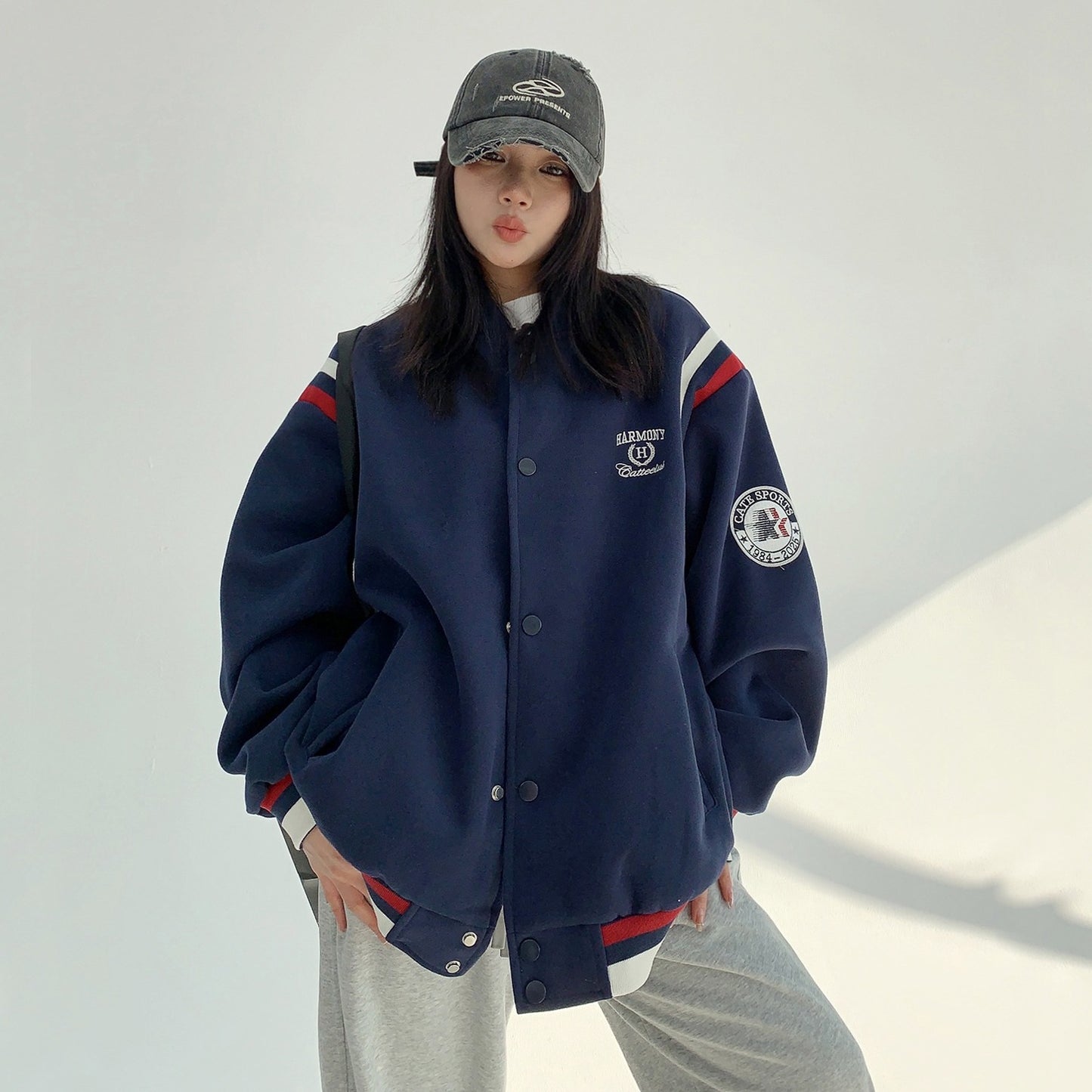 【10～20日内発送】【アウター】切り替え 刺繍 春秋 ジャケット 【FCシリーズ】