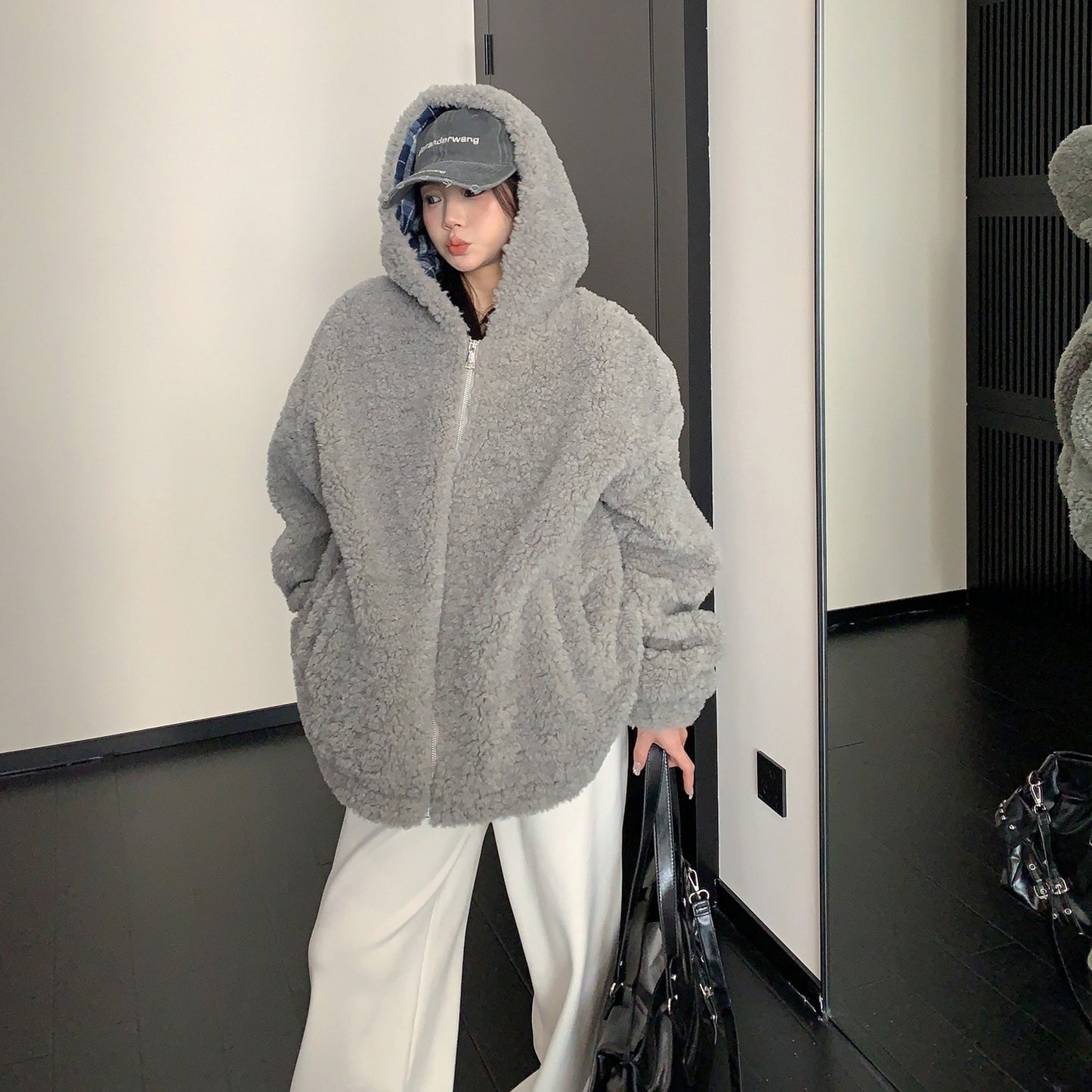 【アウター】厚手 ボア フード付き 中綿ジャケット 【FCシリーズ】