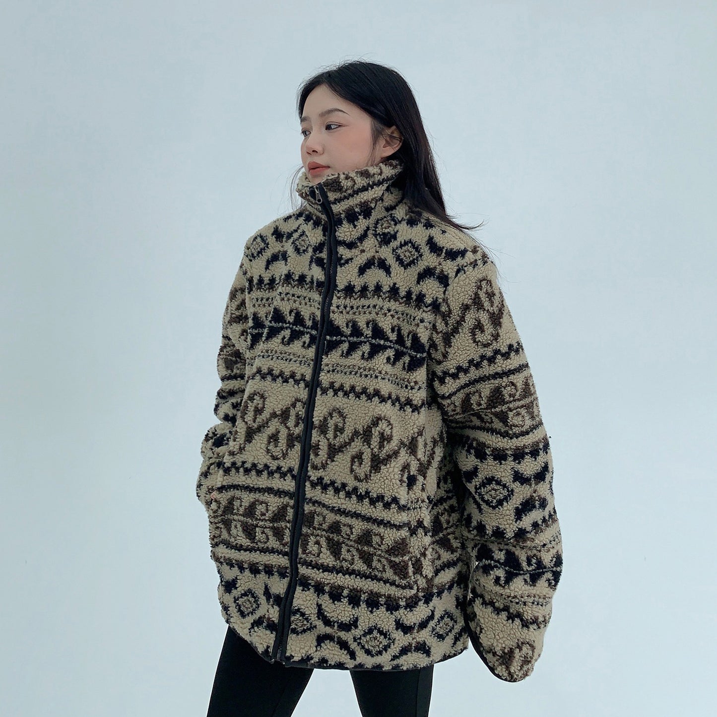 【アウター】冬用 ボア×中綿ジャケット  袖取り外し 2WAY綿入れコート【FCシリーズ】