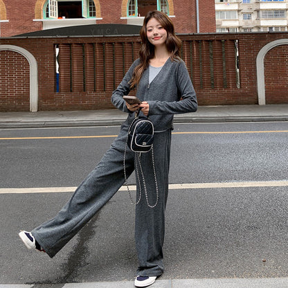 2点セット！【セットアップ】高級感 スウェット × ワイドパンツ セットアップ レディース 春秋 新作 カジュアルスポーツ 2点セット ゆる感で超可愛い【JZシリーズ】