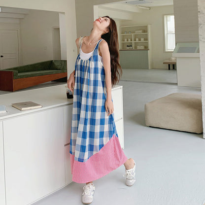 【ワンピース】写真映え抜群 カジュアル細見え 甘めノースリーブワンピース【SHシリーズ】