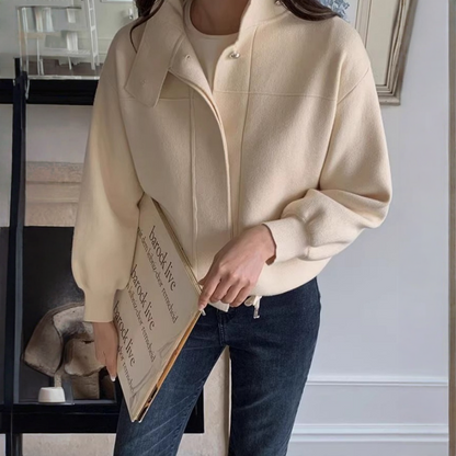 【アウター】春 秋 冬 レトロ エレガント ダブルポケット ニット カーディガン ジャケット 【JZシリーズ】