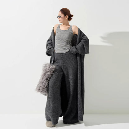 【アウター】ルーズ ニットカーディガン レディース 秋 韓国風 ゆったり もちもち【JZシリーズ】