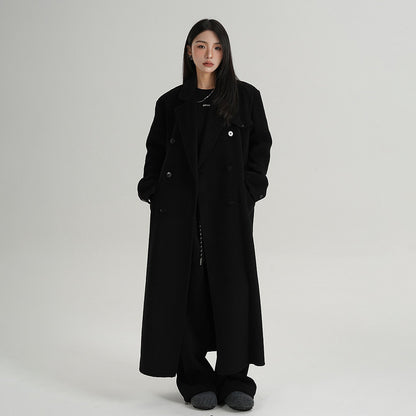 【アウター】上質 ウール100% ダブルフェイス コート レディース ロング丈 秋冬 高級感【JZシリーズ】