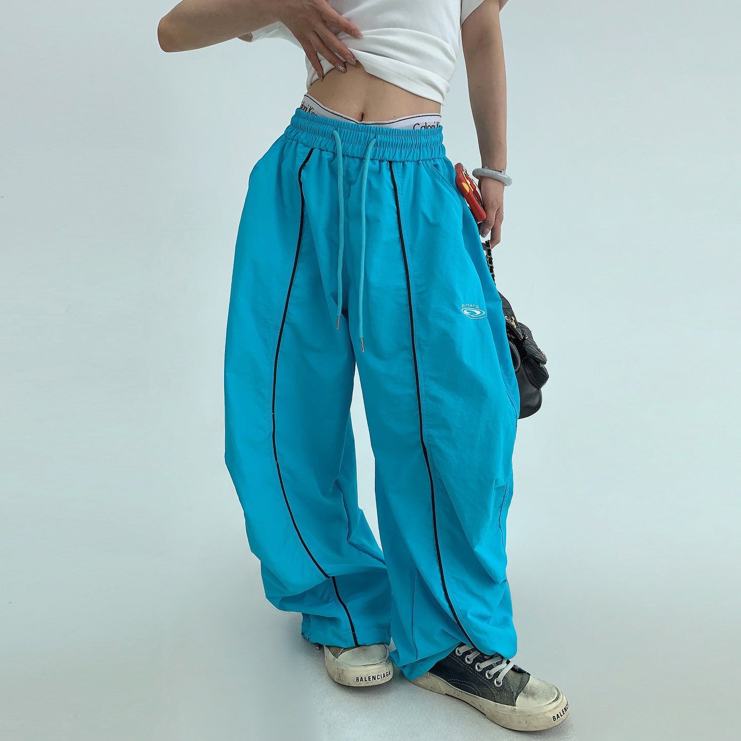 【ボトムス】アメリカン ヴィンテージ風 リラックス 感 ワイド ストレート パンツ【FCシリーズ】