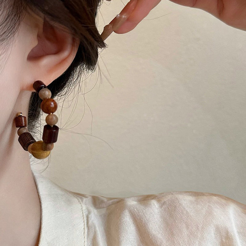 【🎁 B2G1｜先行スタート！】【グッズ】新中華風ヴィンテージ ピアス 上品で個性的なフープデザイン