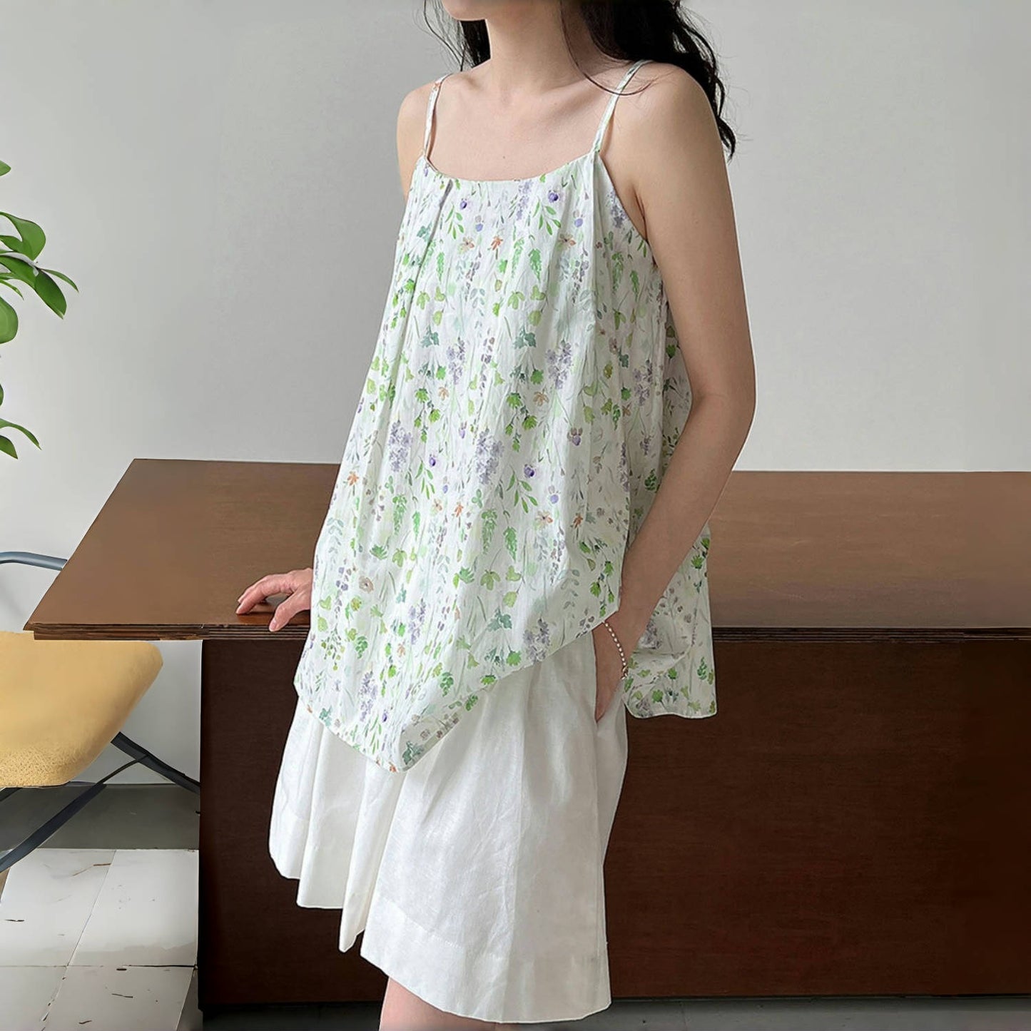 【トップス】夏 花柄 涼やか タンクトップ/キャミソール 【SHシリーズ】