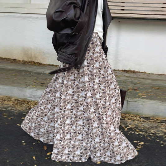 【60%OFF⭐️早い者勝ち】【ボトムス】ハイウエスト フレア 花柄 スカート【SHシリーズ】