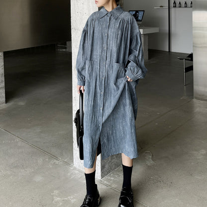 【24AW】【ワンピース】レトロ ストリート 着痩せ 合わせやすい 長袖ワンピース【AHシリーズ】