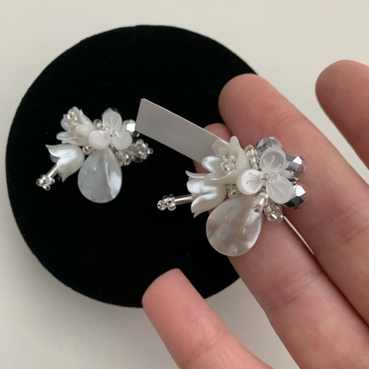 【グッズ】【🐠海底パーク】天然シェル ハンドメイドビーズ 個性的なギフト イヤリング / ピアス 【JZシリーズ】