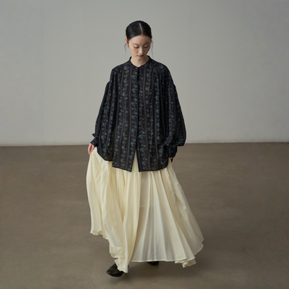 【ボトムス】春 秋 冬 とろみ感のある リゾート風 ロングフレアスカート 【JZシリーズ】