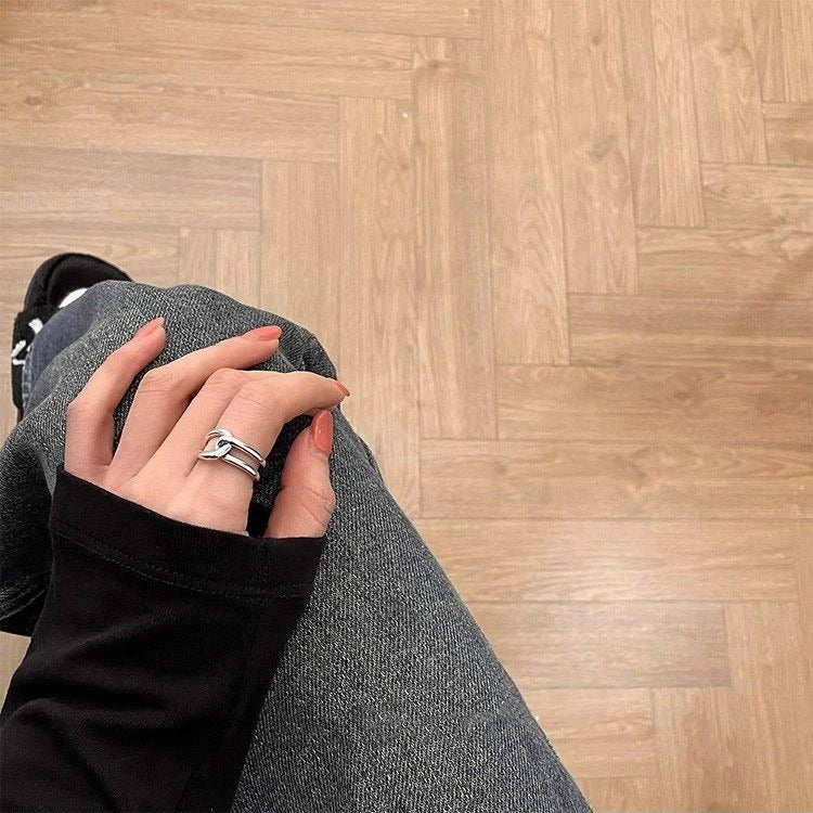 【🎁 B2G1｜先行スタート！】【グッズ】メタル オープンリング レディース クール 上質