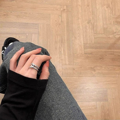 【🎁 B2G1｜先行スタート！】【グッズ】メタル オープンリング レディース クール 上質