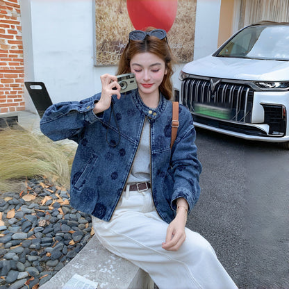 【アウター】アメリカンスタイル プリント 着痩せ カジュアル ジャケット【SHシリーズ】