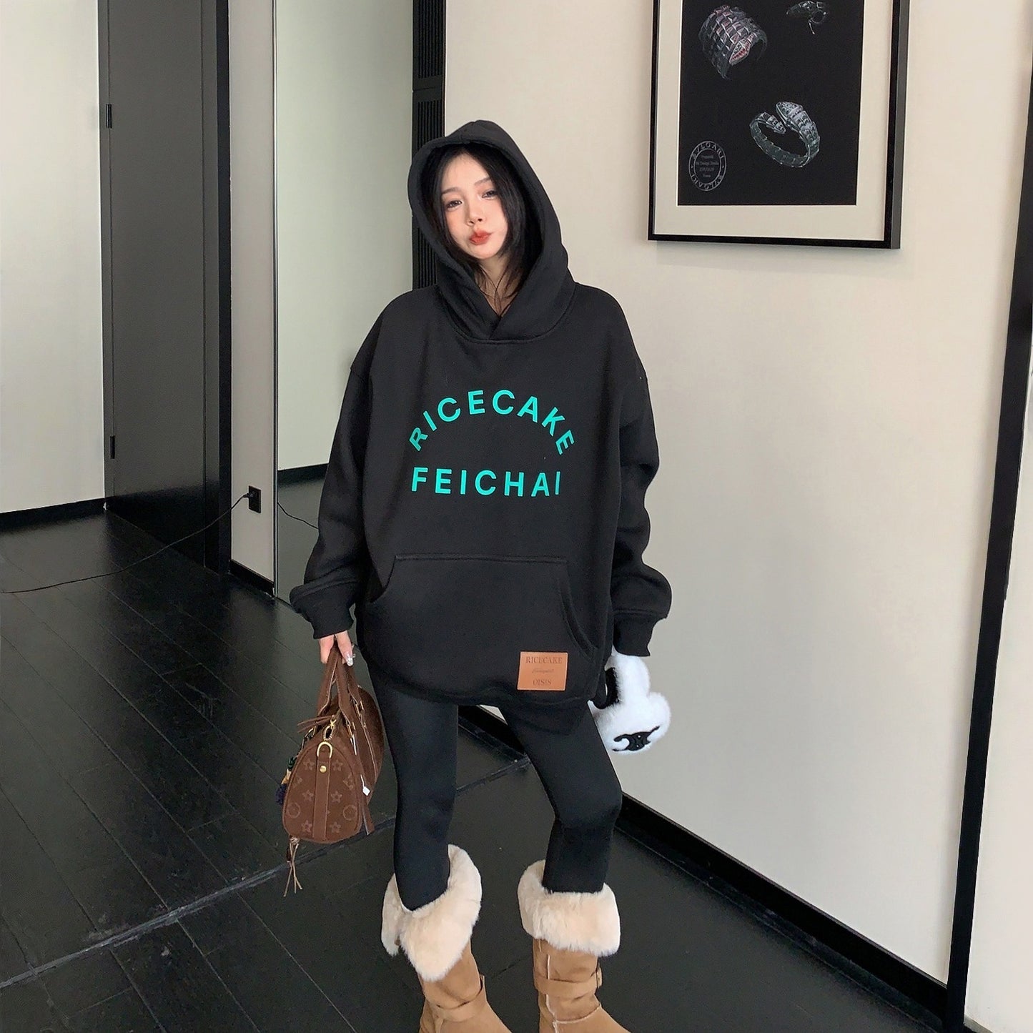 【トップス】裏起毛 春 秋 冬 立体プリント フード付き パーカー 【FCシリーズ】