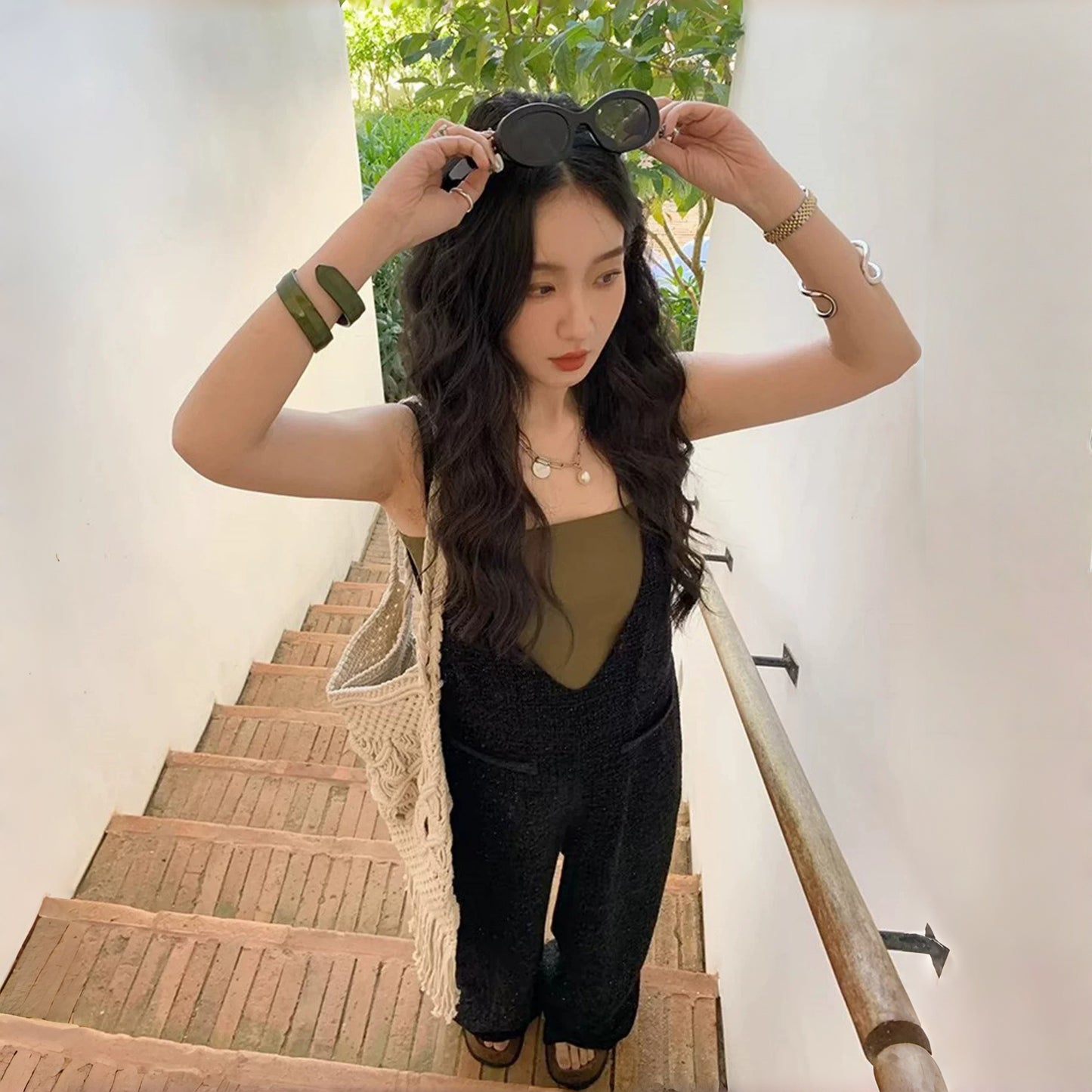 【ボトムス】おしゃれ レトロ シャネル風 合わせやすい ゆったり カジュアル オールインワン【JZシリーズ】