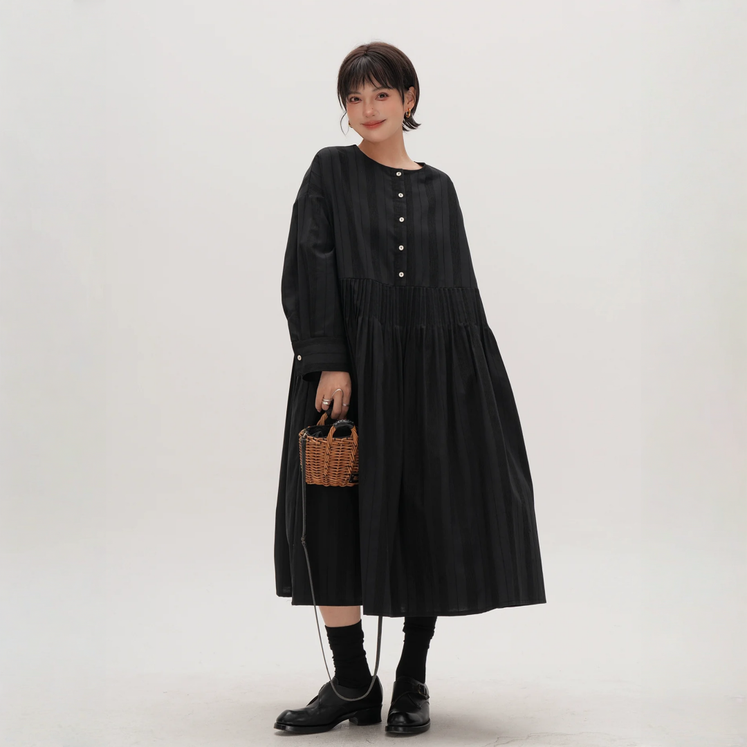 【ワンピース】春 秋 冬 クルーネック 長袖  ワンピース 【JZシリーズ】