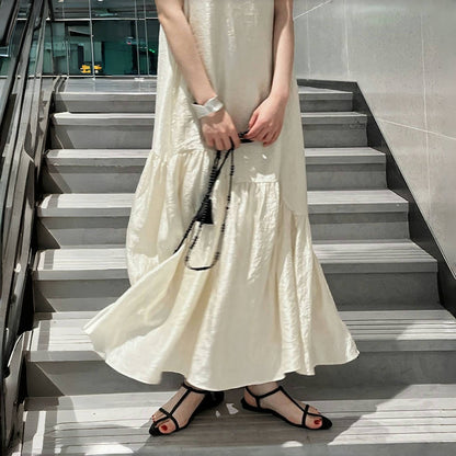 【ワンピース】夏 ノースリーブ 切り替え ルーズ ワンピース 【SNシリーズ】