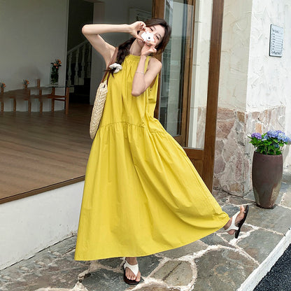 【ワンピース】初恋感あふれる 夏新作 ゆったりノースリーブワンピース【SHシリーズ】