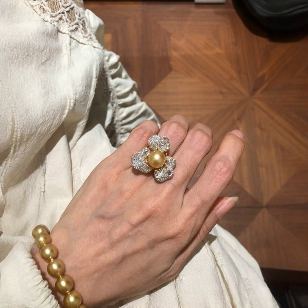 【🎁 B2G1｜先行スタート！】【グッズ】キラッと輝く 春 秋 夏 冬ビッグフラワー パーティー リング 【JZシリーズ】