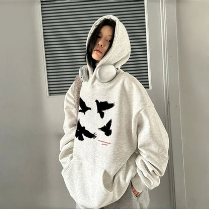 【トップス】ストリート プリント フード付き アバンギャルド ゆったり パーカー【FCシリーズ】