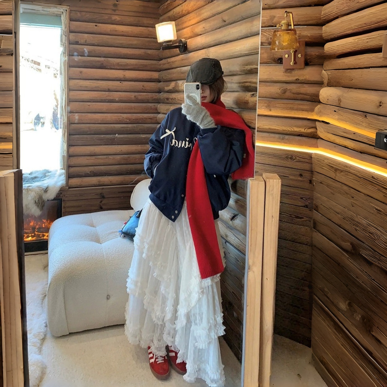 【60%OFF⭐️早い者勝ち】【ボトムス】やや透け感のある レース 切り替えし アシンメトリー チュール スカート【JZシリーズ】