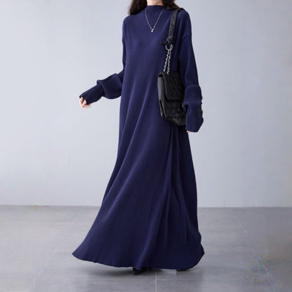 【ワンピース】春 秋 冬 ダーク ルーズ ドレープ感 長袖 ワンピース 【JZシリーズ】