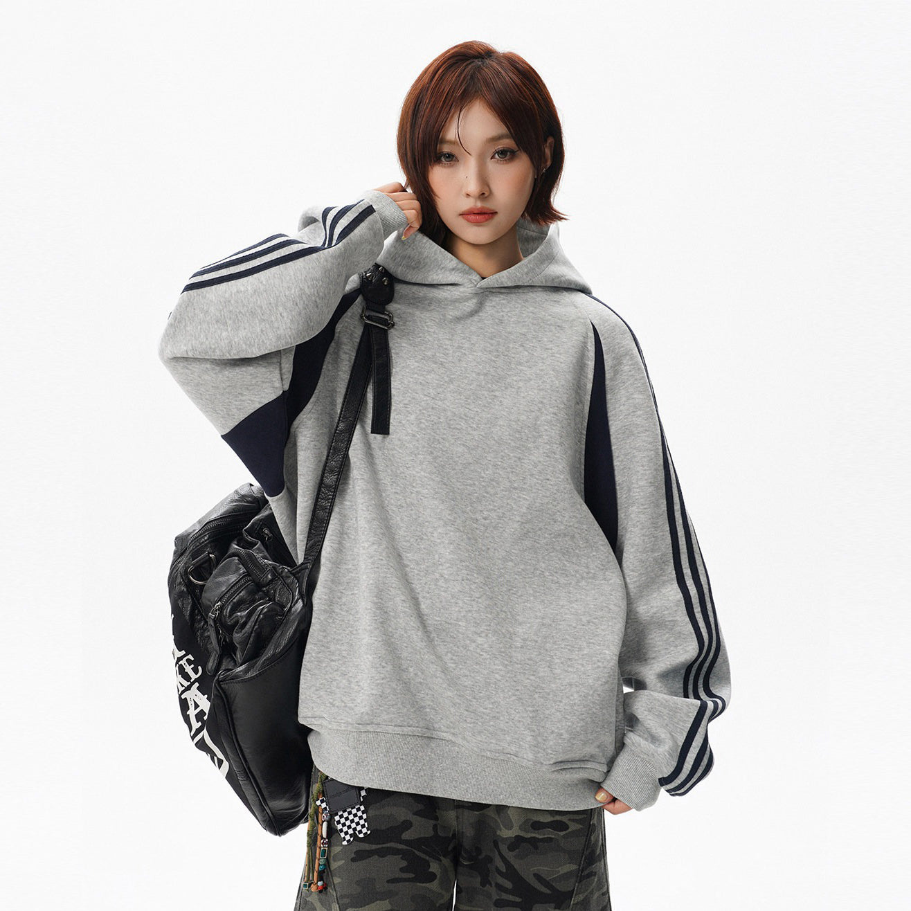 【トップス】男女兼用 ハイストリート ストライプ 配色 フード付き スウェット レディース クリーンフィット 2026春新作 スポーツ パーカー【FCシリーズ】