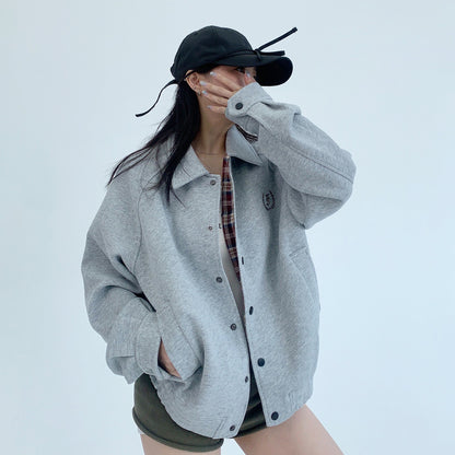 【アウター】男女兼用 シンプルチェック切替ショートジャケット カジュアルアウター【FCシリーズ】【10～15日内発送】