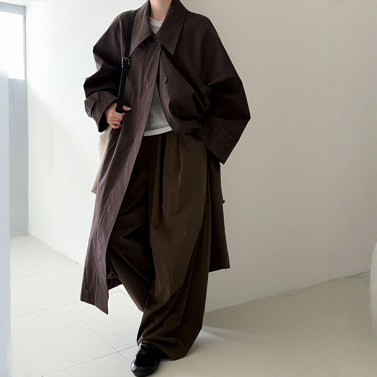 【アウター】春 秋 冬 ベルト付き スリム見え テーラードカラー トレンチコート 【JZシリーズ】