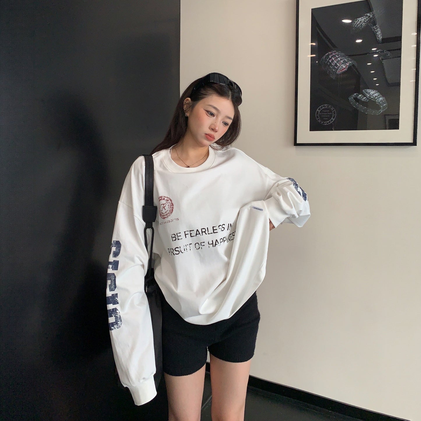 【トップス】ゆったり アメカジ ヴィンテージ加工  ロゴプリント Ｔシャツ 【FCシリーズ】