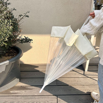 【グッズ】韓国デザインのインス風 透明ビニール傘 ワンタッチ自動開閉