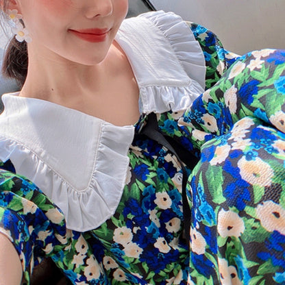 【ワンピース】夏 襟付き ウエストマーク フェミニンコーデ 半袖 ワンピース 【SHシリーズ】