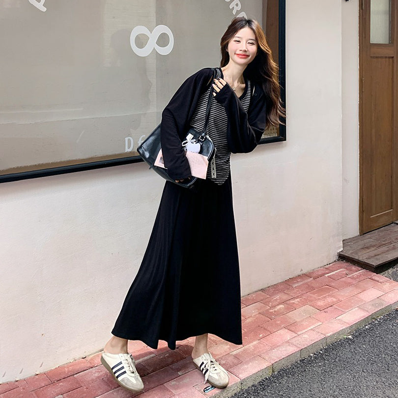 3点セット！【セットアップ】韓国風 タンクトップ× ニットカーディガン