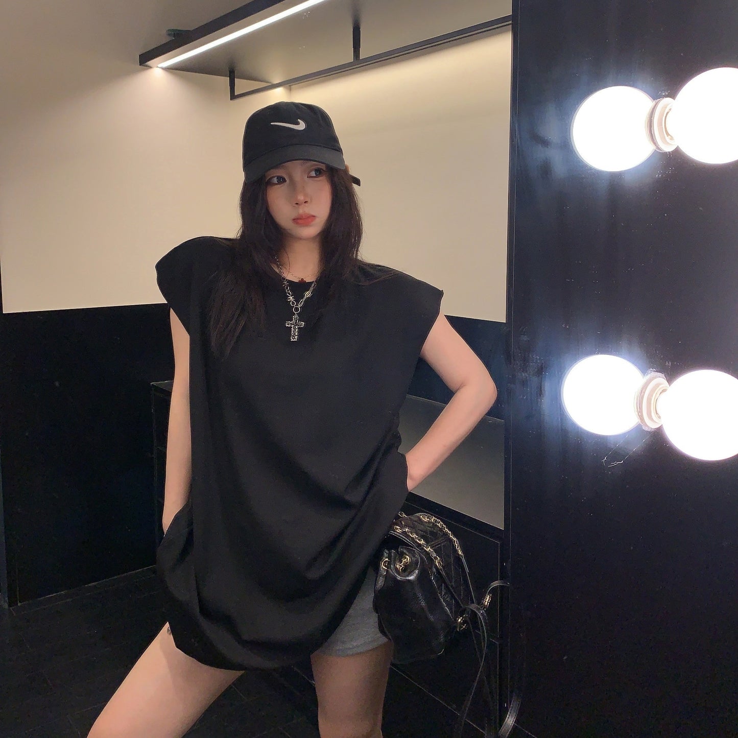 【トップス】ミニマル アメリカンレトロ リラックス感 タンクトップTシャツ 【FCシリーズ】