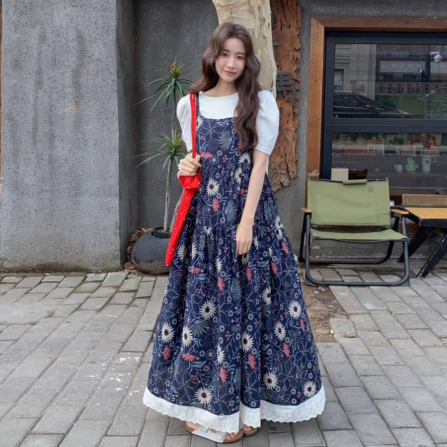 【ワンピース】ボヘミアンムード漂うノースリーブプリントワンピース 上品なリゾート感溢れる夏新作【SHシリーズ】