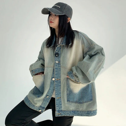 [外套] 復古春秋拉鍊牛仔夾克【FC系列】