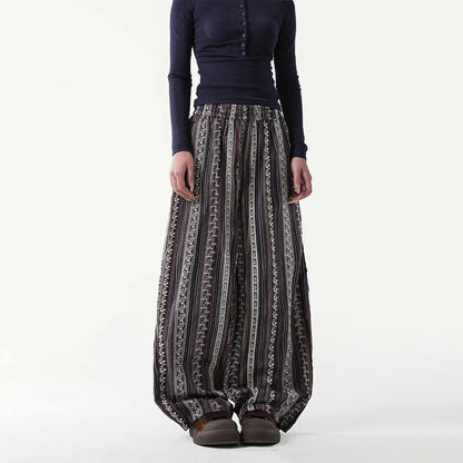 【ボトムス】春夏秋冬 アメリカンスタイル ジャカード しま模様 パンツ【FCシリーズ】