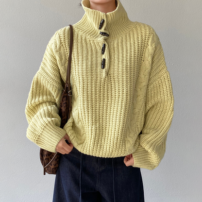 【トップス】気質 あったか ケーブル編み ハイネックセーター 春秋冬 プルオーバー ゆるかわ【JZシリーズ】