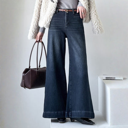 【ボトムス】春 秋 冬 裏起毛 ルーズ カジュアル ワイドパンツ 【SNシリーズ】