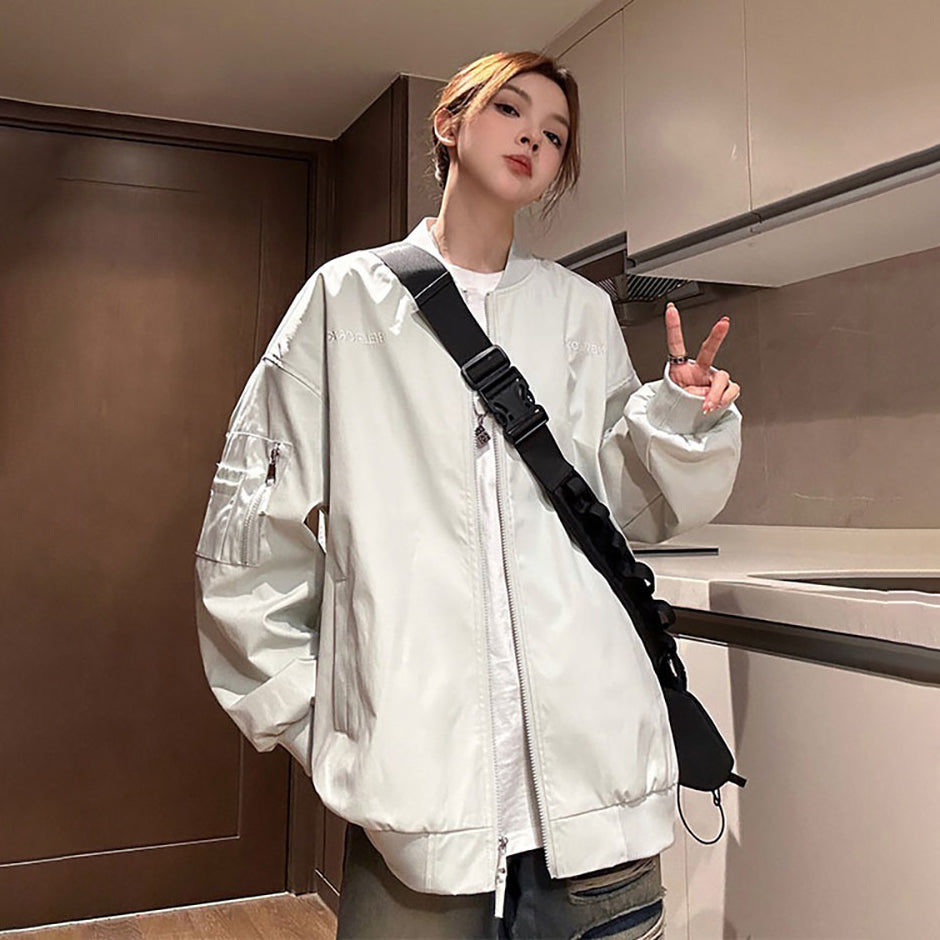 【アウター】アメリカン スポーツ風 スタジャン 高級感 男女兼用 ゆったり 着痩せ 大きいサイズ対応 フライトジャケット レディース【FCシリーズ】