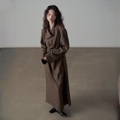 【ワンピース】春 秋 ドレープネック 無地 ワンピース 【JZシリーズ】