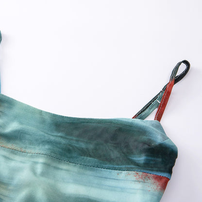 【ワンピース】【10～15日内発送】夏新作 デザイン性抜群 ノースリーブキャミワンピース レディース 高級感【SHシリーズ】