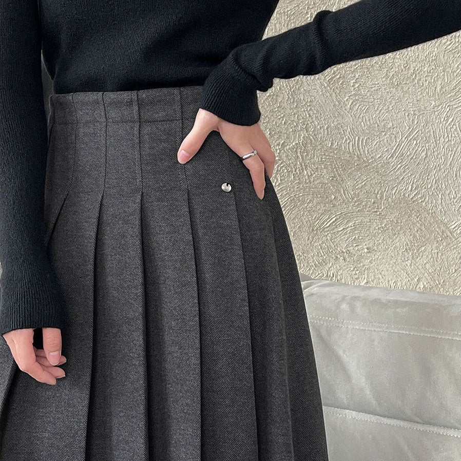 【ボトムス】ハーフゴム ハーフゴム 春 秋 冬 プリーツ スカート 【JZシリーズ】