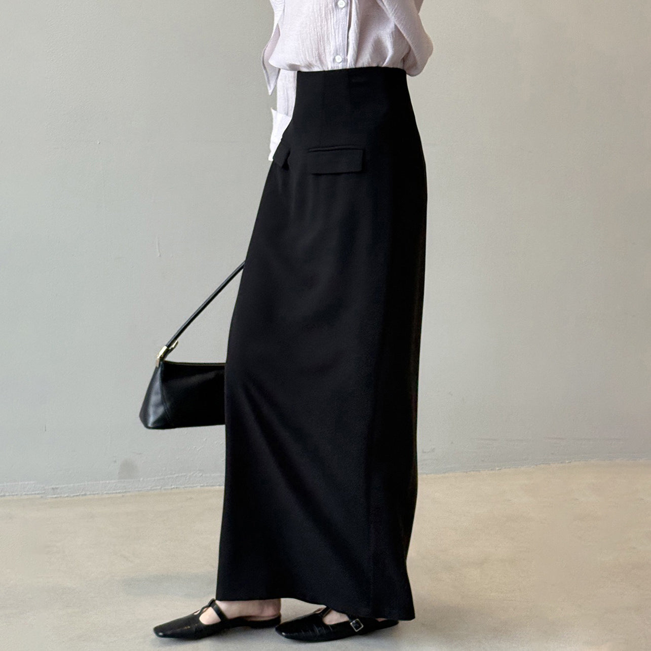 【ボトムス】オードリースタイル タイトスカート レディース 秋新作 ハイウエスト 細見え ストレート 後スリット入りロングスカート【JZシリーズ】