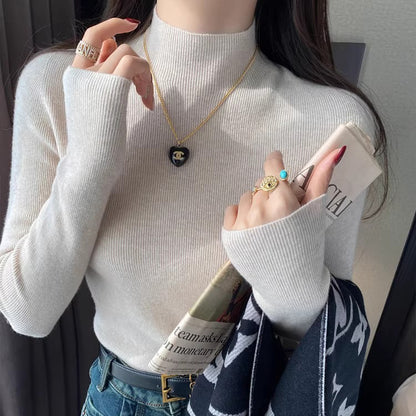 【トップス】🎨15色展開！ハーフタートルネックインナートップス 🏷️超万能＆必携アイテム シームレス一体型デザイン【JZシリーズ】