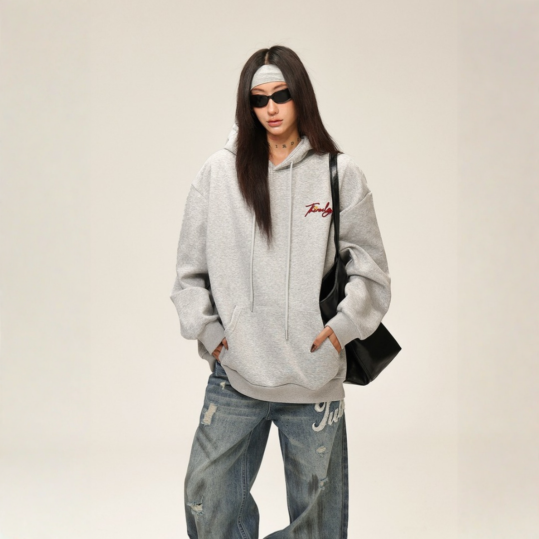 【トップス】刺繍 春 秋 冬 カップル ストリート フード付き パーカー【FCシリーズ】