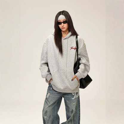 【トップス】刺繍 春 秋 冬 カップル ストリート フード付き パーカー【FCシリーズ】